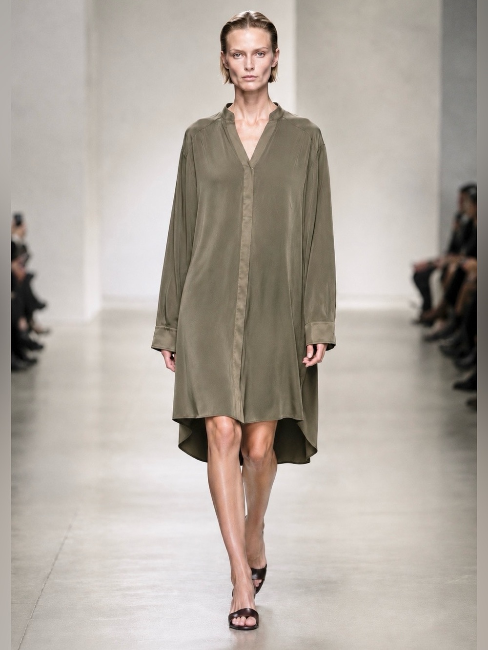 Maison Martin Margiela Line 1 Silk Blend Deconstructed Shirt Dress IT 44 (8)